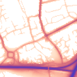 Daytime road noise heatmap for DE3 0DA