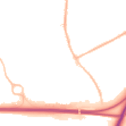 Night-time road noise heatmap for DE3 0DA