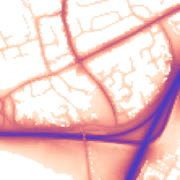 Daytime road noise heatmap for DE3 0DB