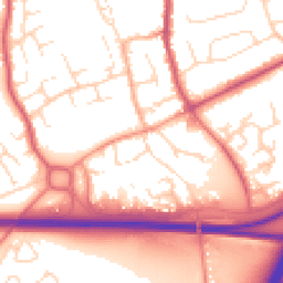 Daytime road noise heatmap for DE3 0DD
