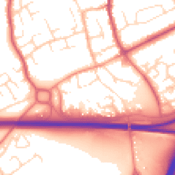 Daytime road noise heatmap for DE3 0DE