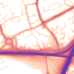 Daytime road noise heatmap for DE3 0DG