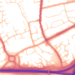 Daytime road noise heatmap for DE3 0GD