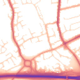 Daytime road noise heatmap for DE3 0TG