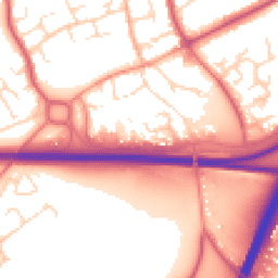 Daytime road noise heatmap for DE3 0UB