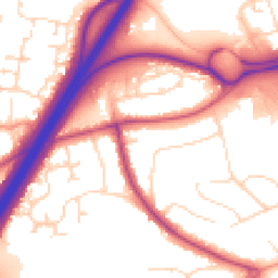 Daytime road noise heatmap for DE3 9DD