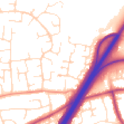 Daytime road noise heatmap for DE3 9DQ