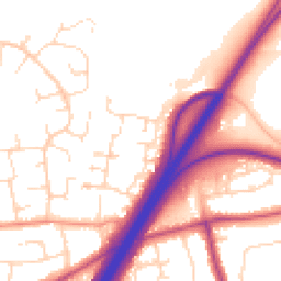 Daytime road noise heatmap for DE3 9DU