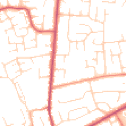 Daytime road noise heatmap for DE3 9FZ
