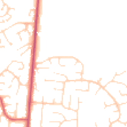 Daytime road noise heatmap for DE3 9JN