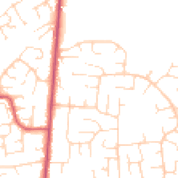 Daytime road noise heatmap for DE3 9JS