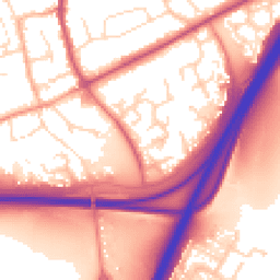 Daytime road noise heatmap for DE3 9NG