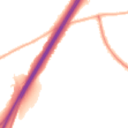 Night-time road noise heatmap for DE3 9YH