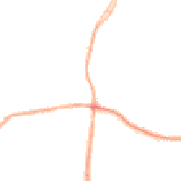 Night-time road noise heatmap for DE55 1AB