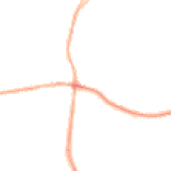 Night-time road noise heatmap for DE55 1AN