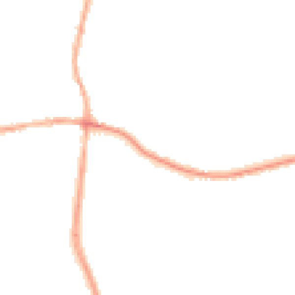 Night-time road noise heatmap for DE55 1AP