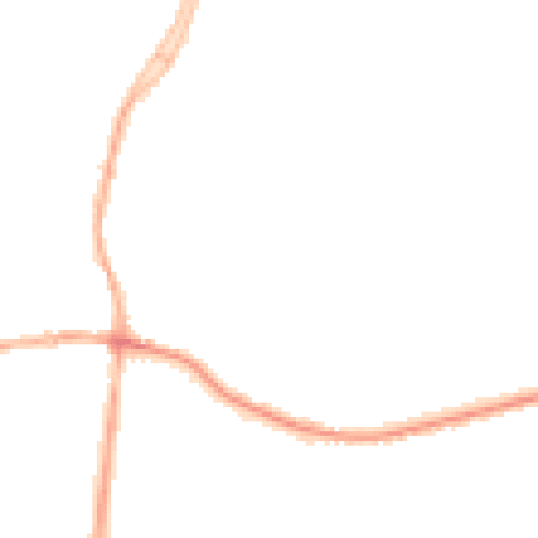 Night-time road noise heatmap for DE55 1BE