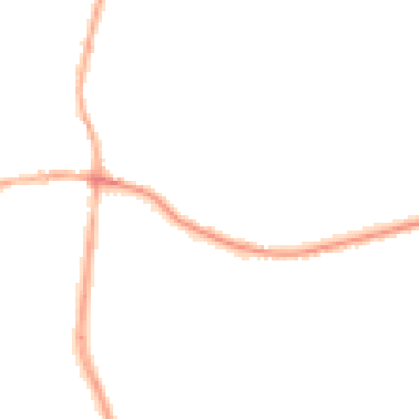 Night-time road noise heatmap for DE55 1BY