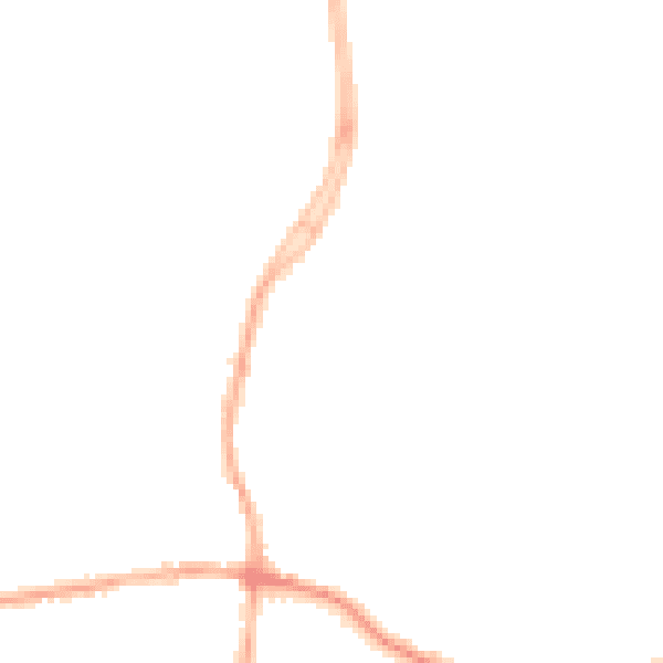 Night-time road noise heatmap for DE55 1DL