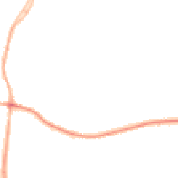 Night-time road noise heatmap for DE55 1DQ