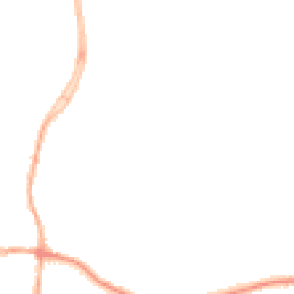 Night-time road noise heatmap for DE55 1DT