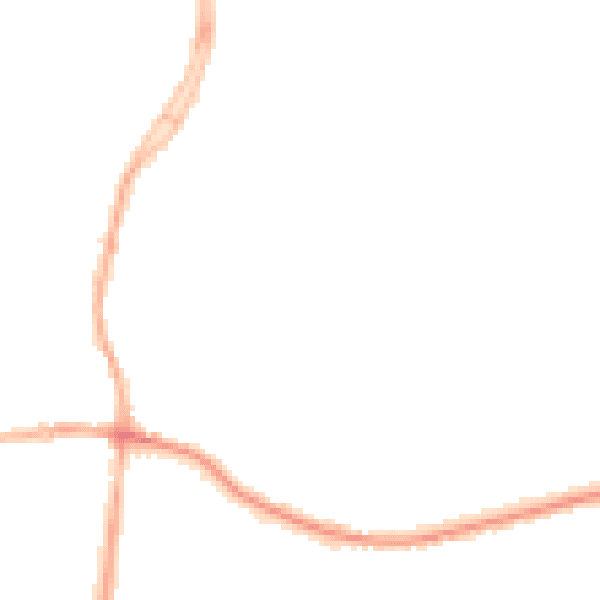 Night-time road noise heatmap for DE55 1EH