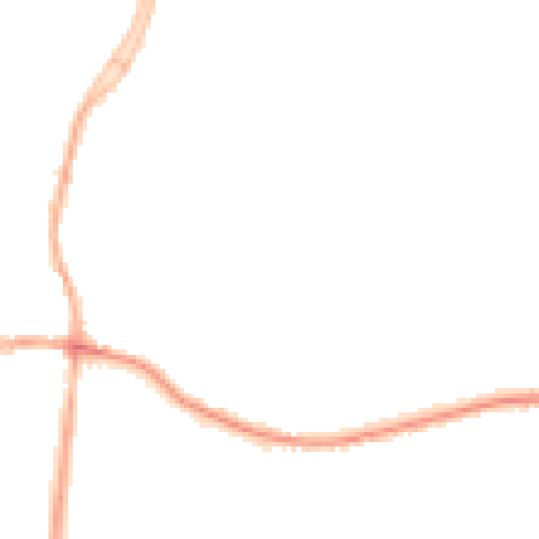 Night-time road noise heatmap for DE55 1HB