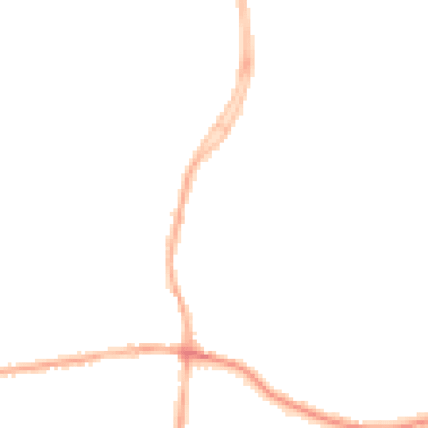 Night-time road noise heatmap for DE55 1HF
