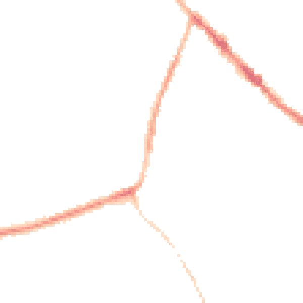 Night-time road noise heatmap for DE55 1LA
