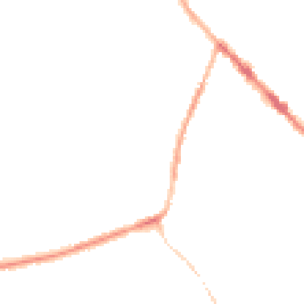 Night-time road noise heatmap for DE55 1LE