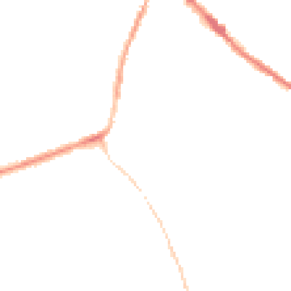 Night-time road noise heatmap for DE55 1NA