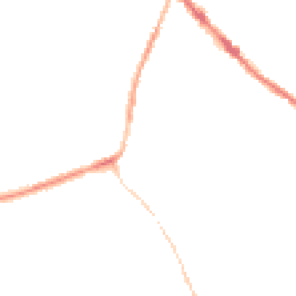 Night-time road noise heatmap for DE55 1NB