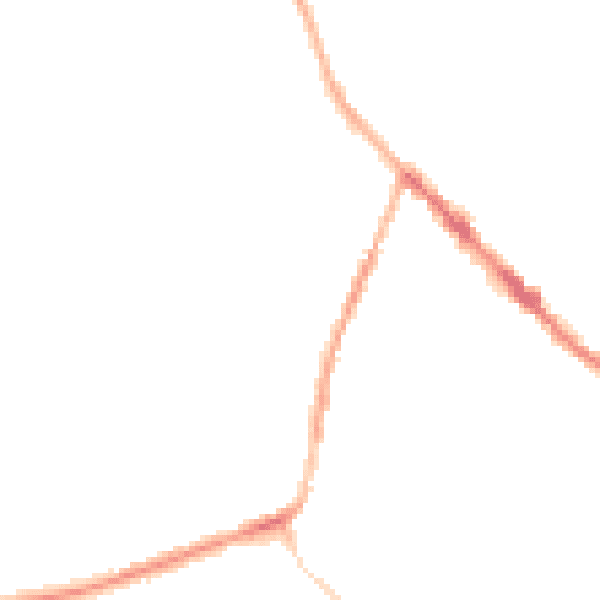 Night-time road noise heatmap for DE55 1ND