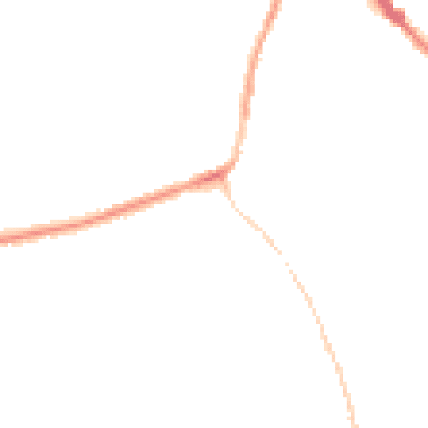 Night-time road noise heatmap for DE55 1NF