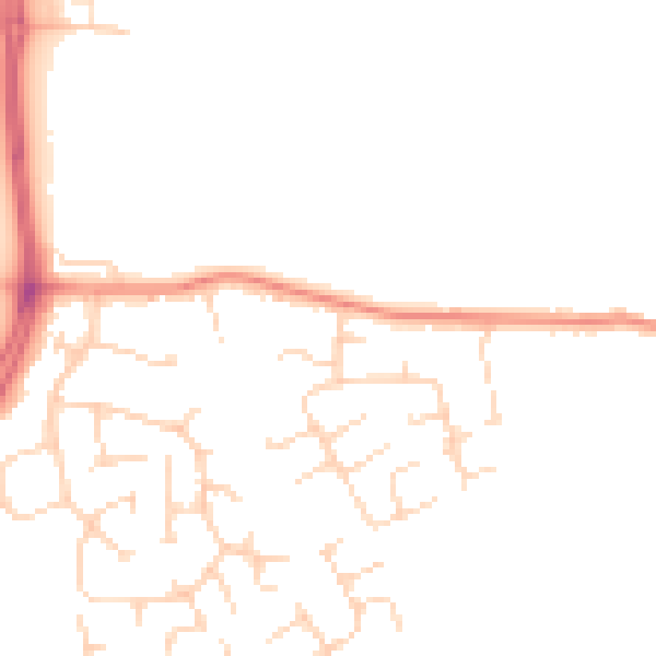 Daytime road noise heatmap for DE55 1RP