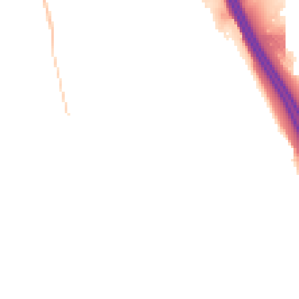 Night-time road noise heatmap for DE55 2DB