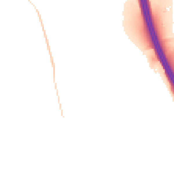 Night-time road noise heatmap for DE55 2DL