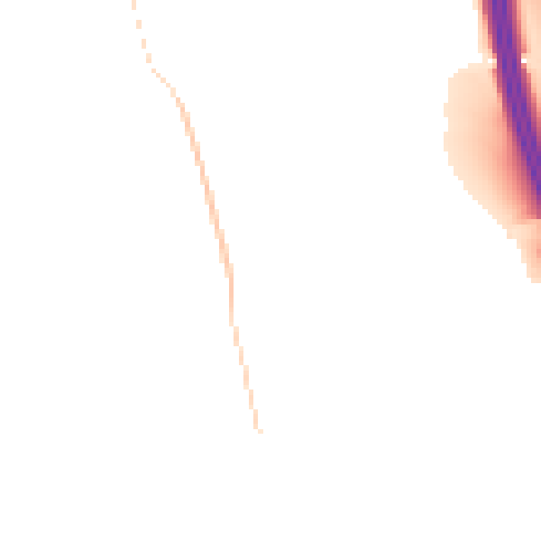 Night-time road noise heatmap for DE55 2DQ