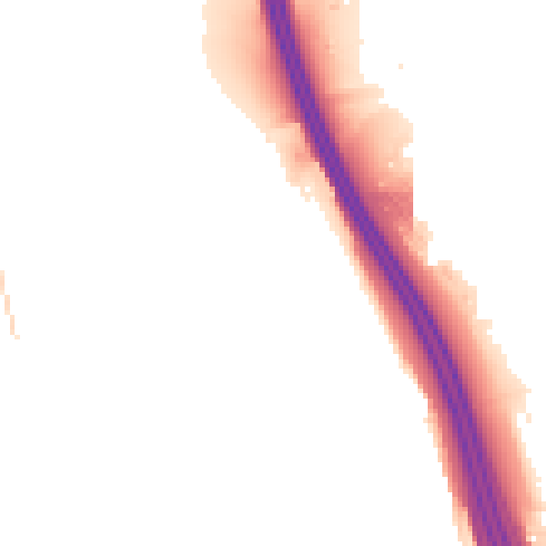 Night-time road noise heatmap for DE55 2EU