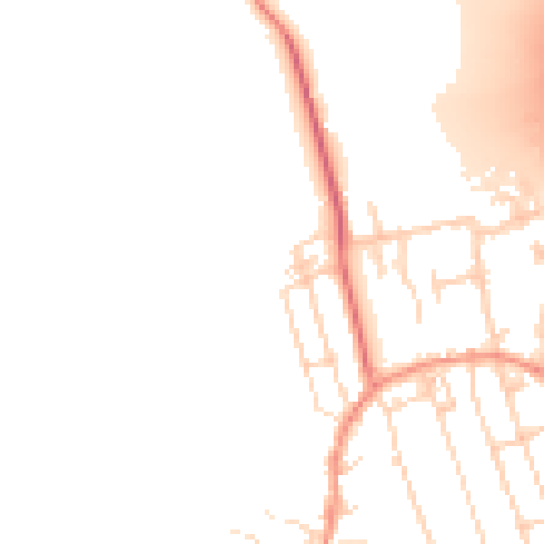 Daytime road noise heatmap for DE55 2FG