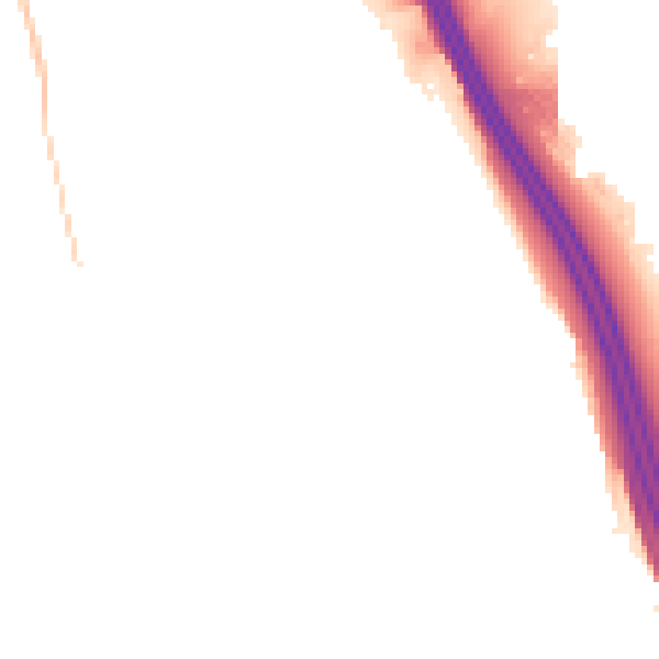 Night-time road noise heatmap for DE55 2GE