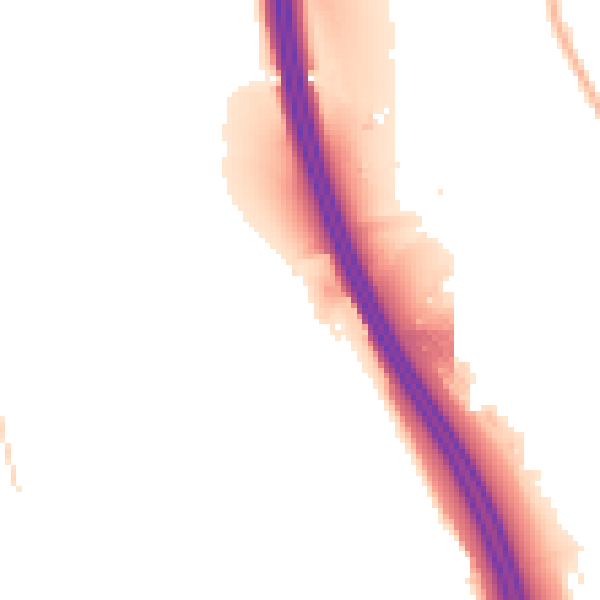 Night-time road noise heatmap for DE55 2JH