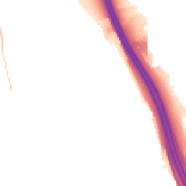 Night-time road noise heatmap for DE55 2LA