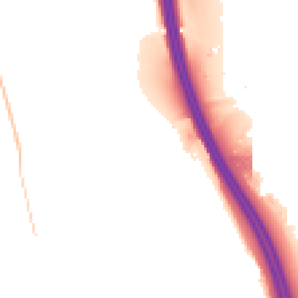 Night-time road noise heatmap for DE55 2LF