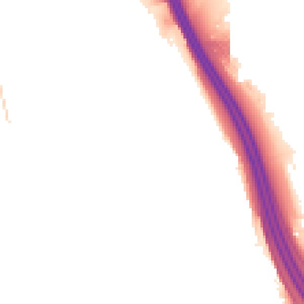 Night-time road noise heatmap for DE55 2LJ