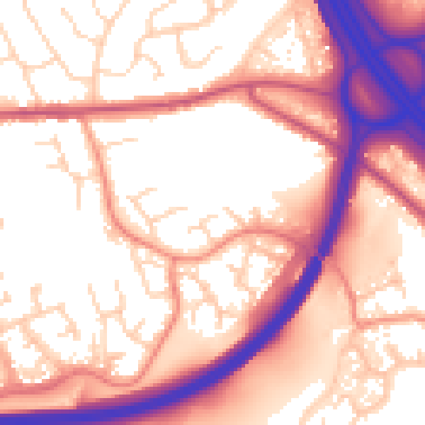 Daytime road noise heatmap for DE55 3AF