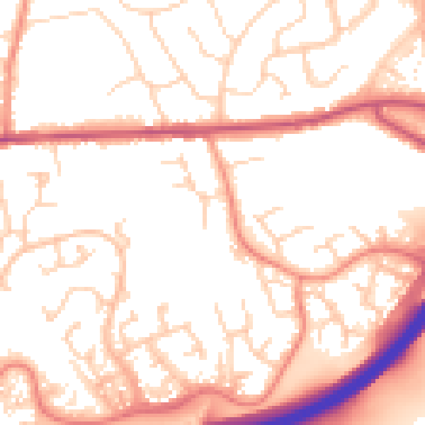 Daytime road noise heatmap for DE55 3AH