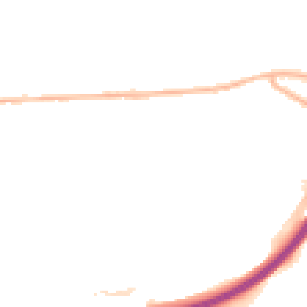 Night-time road noise heatmap for DE55 3AH