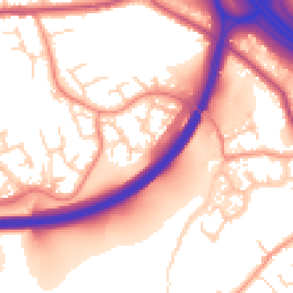 Daytime road noise heatmap for DE55 3BL