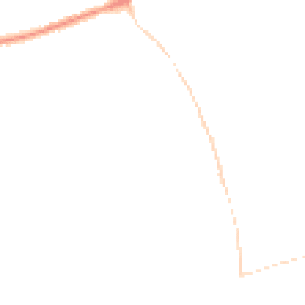 Night-time road noise heatmap for DE55 4AQ